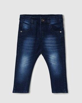 Mid-Wash Slim-Fit Jeans