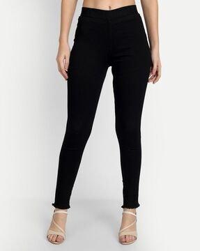 skinny-fit-jeggings-with-frayed-hems
