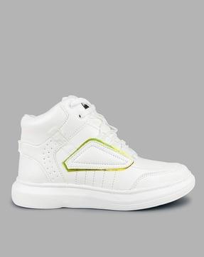 Mid-Top Lace-Up Sneakers
