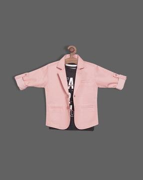 Smart Fit Single-Breasted Blazer with T-Shirt