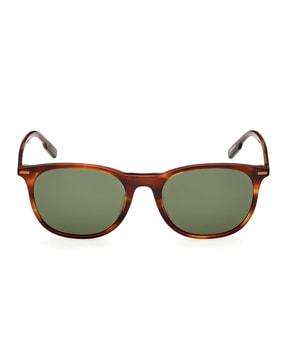 EZ0203 53 52N UV-Protected Full-Rim Round Sunglasses