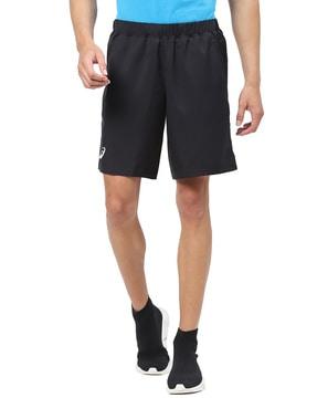 logo-print-flat-front-shorts
