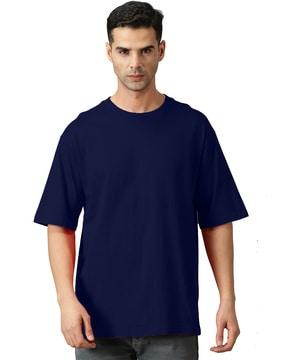 Loose Fit Crew-Neck Cotton T-Shirt