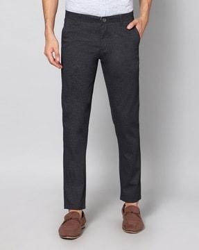 Ankle-Length Flat Front Chinos