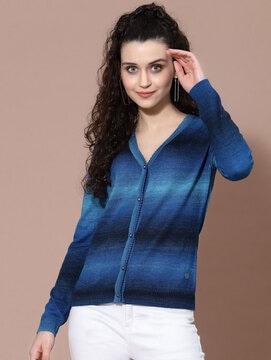 Woven Cardigan with Button Closure
