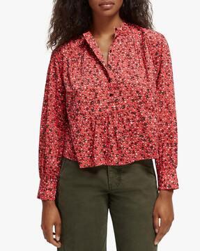 floral-print-top-with-band-collar