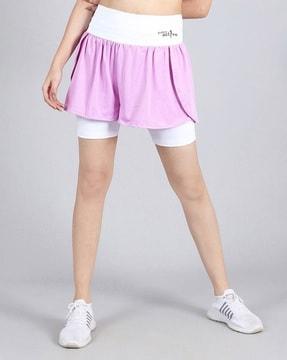 Skort with Contrast Layer