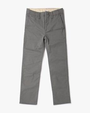 Mid-Rise Straight Fit Trousers