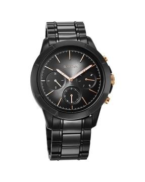 90090KD03 Quartet Black Dial Ceramic Strap Watch
