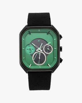 3270NL01 After Dark Green Dial Leather Strap Watch