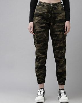 Camouflage Flat-Front Trousers
