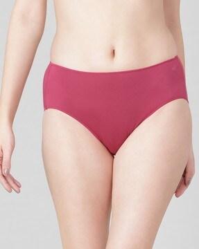 Mid-Rise Hipster Panties with Elesticated Waistband