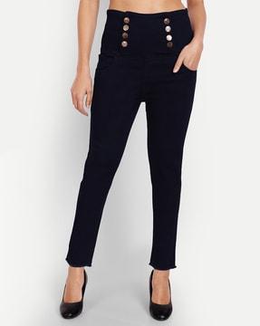 Ankle Length Jeggings with Elasticated Waistband