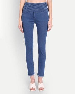 high-rise-ankle-length-jeggings-with-elasticated-waistband