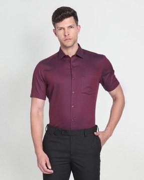 Regular Fit Shirt with Patch Pocket
