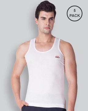 Pack of 5 Cotton Sleeveless Vest