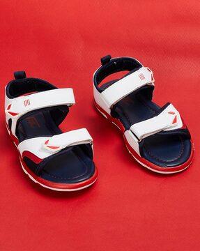 Slip-On Flat Sandals with Velcro Fastening
