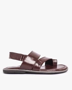 Toe-Ring Sandals with Velcro Fastening