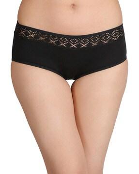 Lace Hipster Panties with Elasticated Waist