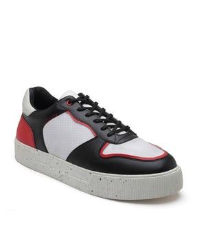 Round-Toe Lace-Up Sneakers