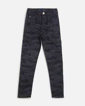 camouflage-print-flat-front-trousers