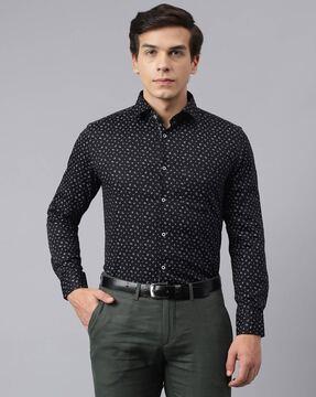 floral-print-shirt-with-patch-pocket