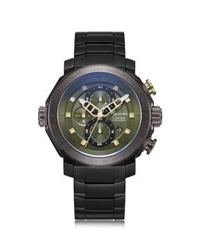 6565MCBEPGN Water-Resistant Chronograph Watch
