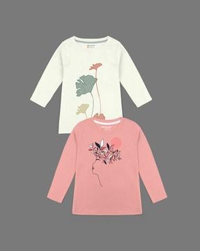 Pack of 2 Printed Round-Neck T-shirts