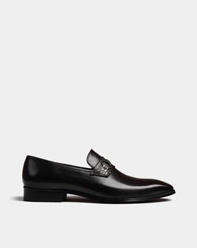 Slip-On Stacked Formal Shoes