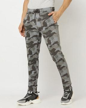 Camouflage Print Mid-Rise Joggers