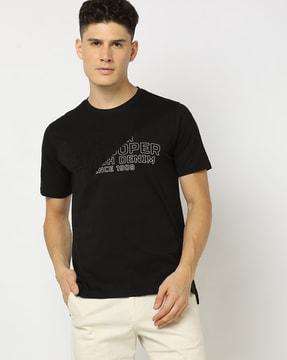 Typographic Print Crew-Neck T-Shirt