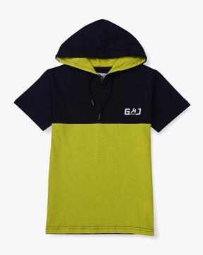 Colorblock Hooded T-Shirt