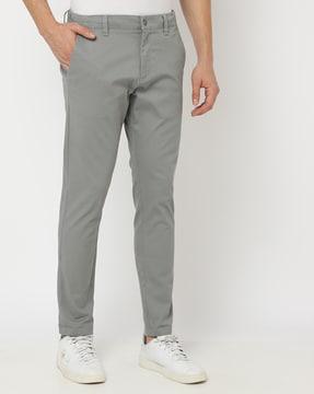Flat-Front Trousers with Pockets