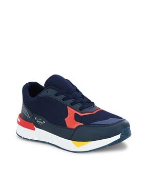 colourblock-lace-up-round-toe-sneakers