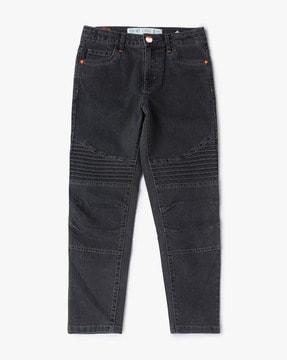 Panelled Mid-Rise Jeans