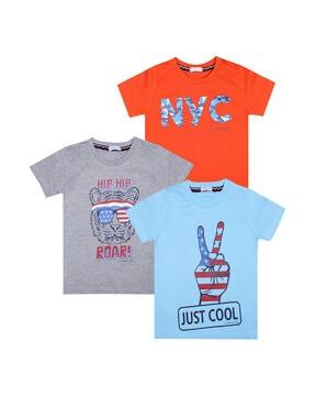 Pack of 3 Graphic Print T-shirt