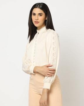 Top with Lace Insert