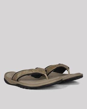 Men Leather Thong-Strap Sandals