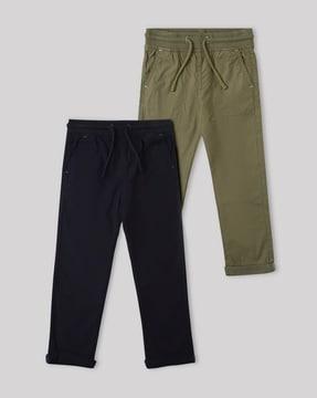 Pack of 2 Trousers with Drawstring Waist