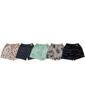 Pack of 5 Printed Shorts with Elasticated Waist