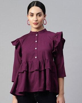 A-Line Tunic with Ruffles