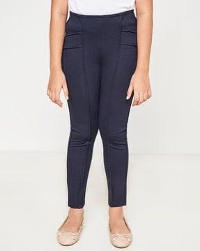 Mid-Rise Jeggings with Elasticated Waistband