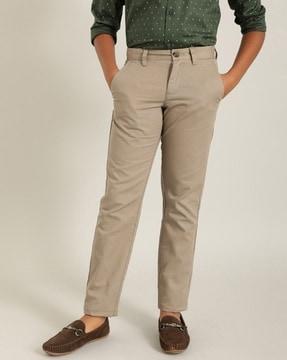 Cotton Flat-Front Chinos