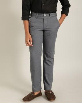 Regular Fit Flat-Front Trousers