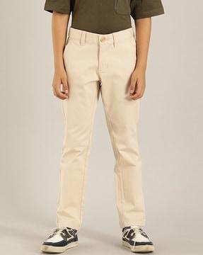 Flat-Front Trousers with Insert Pocket