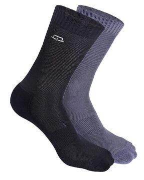 Pack of 2 Men Ribbed Mid-Calf Length Socks