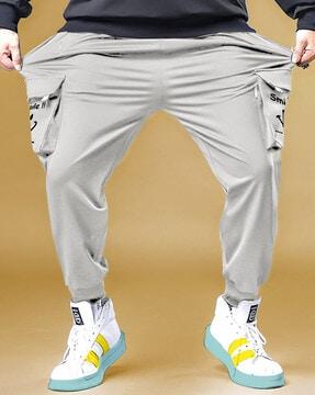 Typographic Print Joggers with Elasticated Waist