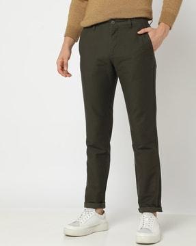 Tapered Fit Flat-Front Chinos