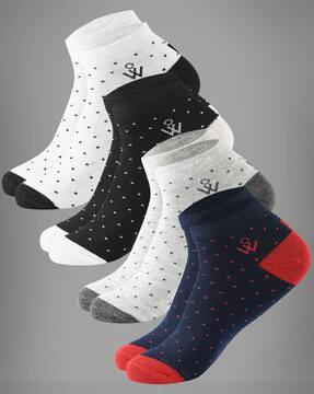 Pack of 5 Micro Print Ankle Length Socks