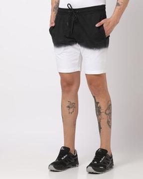 Ombre-Dye Shorts with Drawstring Waist